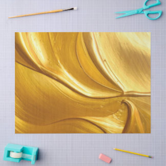 Papier Mousseline Impasto Gold paint