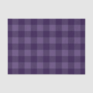 Papier Mousseline Impression à motif carreau tartan prune pourpre