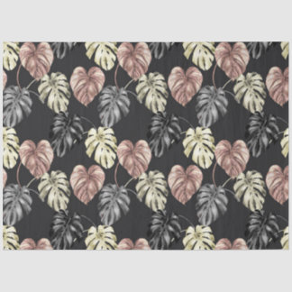 Papier Mousseline Impression d'animal tropical et série de verdure C