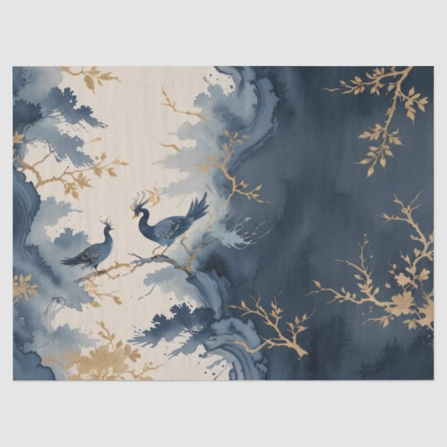 Papier Mousseline Impression d'art asiatique (Recto)