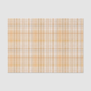 Papier Mousseline Impression de carreaux à tartan épice orange