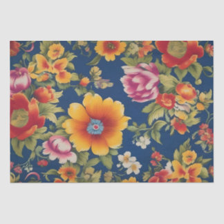 Papier Mousseline Impression de fleurs italiennes Decoupage /