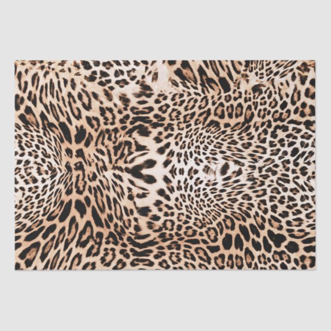 Papier Mousseline Impression de fourrure Leopard (Recto)