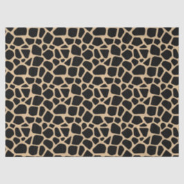 Papier Mousseline Impression de girafe Brown noire