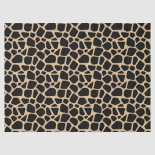 Papier Mousseline Impression de girafe Brown noire