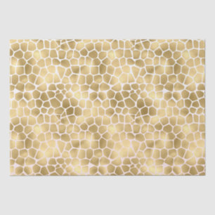 Papier Mousseline Impression de girafe or