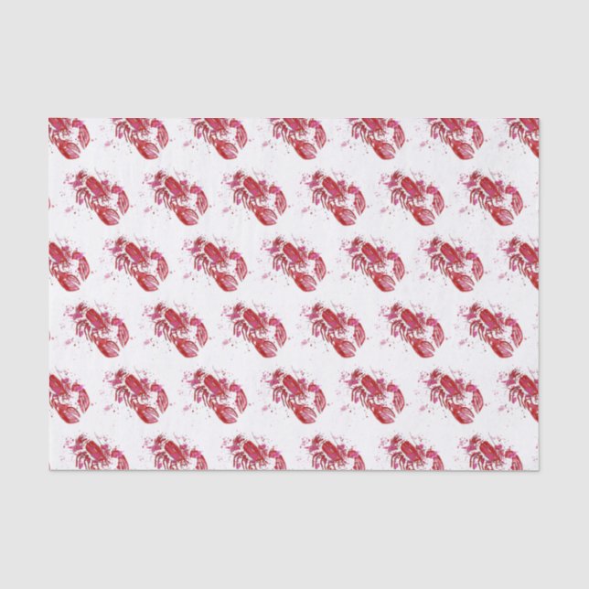 Papier Mousseline Impression de homard (Recto)