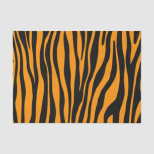 Papier Mousseline Impression de la Zèbre orange Princeton