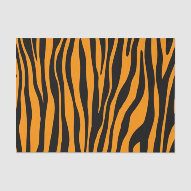 Papier Mousseline Impression de la Zèbre orange Princeton (Recto)