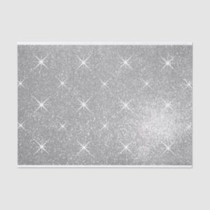 Papier Mousseline Impression de parties scintillant en faux argent d