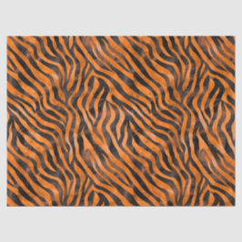 Papier Mousseline Impression de tigre d'aquarelle