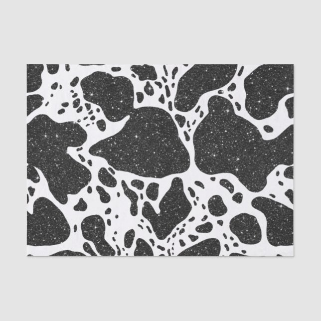 Papier Mousseline Impression de vache avec Parties scintillant (Recto)