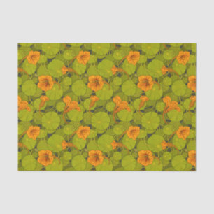 Papier Mousseline Impression florale du Nasturtium victorien 1896