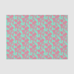 Papier Mousseline Impression florale japonaise