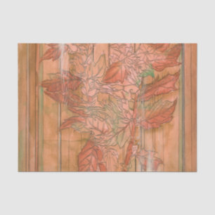 Papier Mousseline Impression florale orange moderne sur Arrière - pl