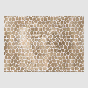 Papier Mousseline Impression Glam Gold Giraffe