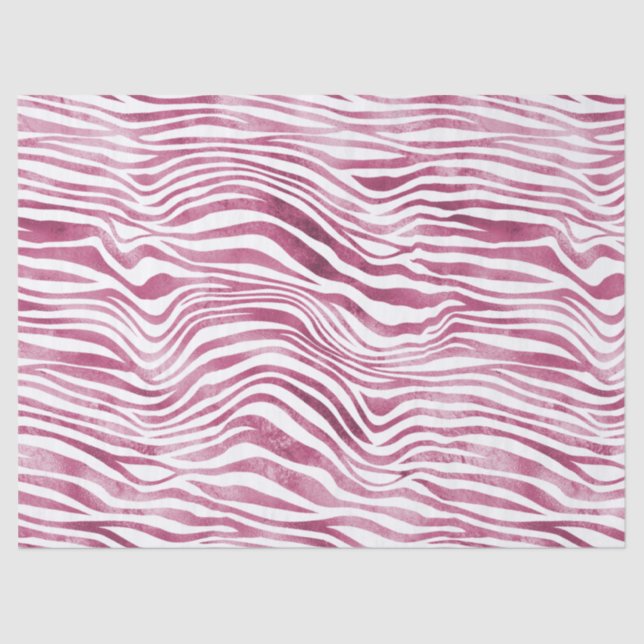 Papier Mousseline Impression Glam Pink Zebra (Recto)