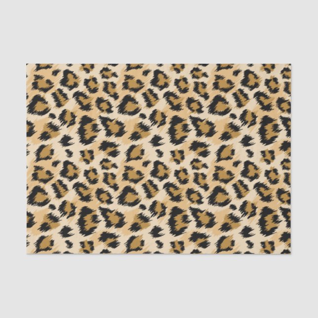 Papier Mousseline Impression guépard  (Recto)