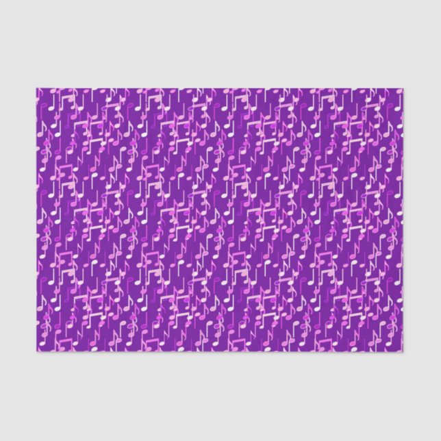 Papier Mousseline Impression musicale - violet violet, multi (Recto)