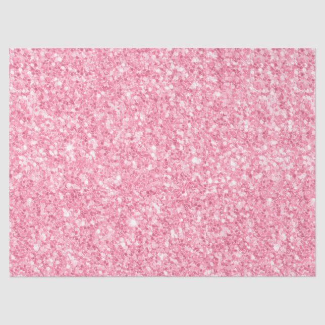 Papier Mousseline Impression Parties scintillant rose (Recto)