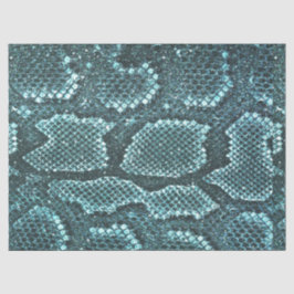 Papier Mousseline Impression turquoise de la peau de serpent, écaill