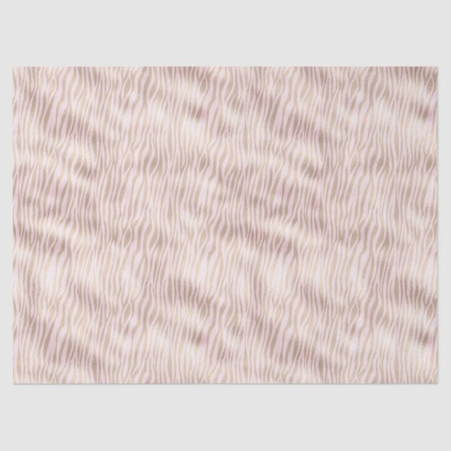Papier Mousseline Impression Zebra Or Blush (Recto)
