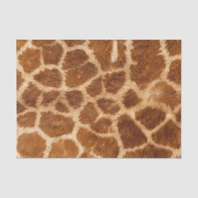 Papier Mousseline imprimé de girafe rustique safari de mode (Recto)