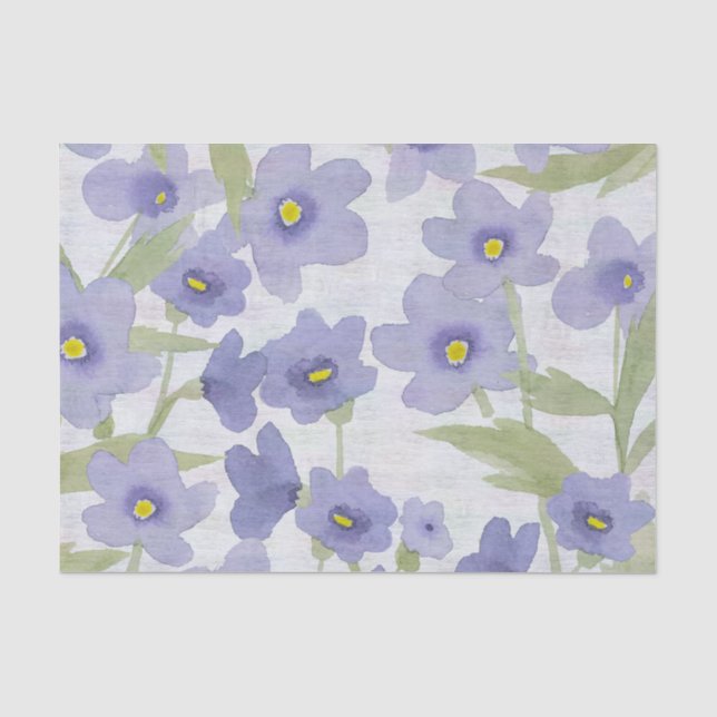 Papier Mousseline imprimé de me-oublier-pas-fleurs (Recto)