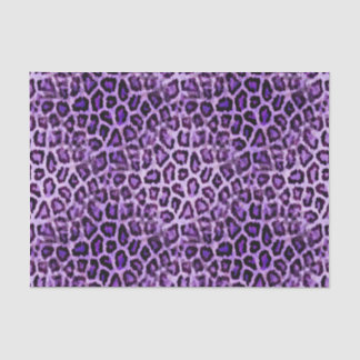 Papier Mousseline Imprimé Féminin Animaux Léopard Violet Mignon Fête