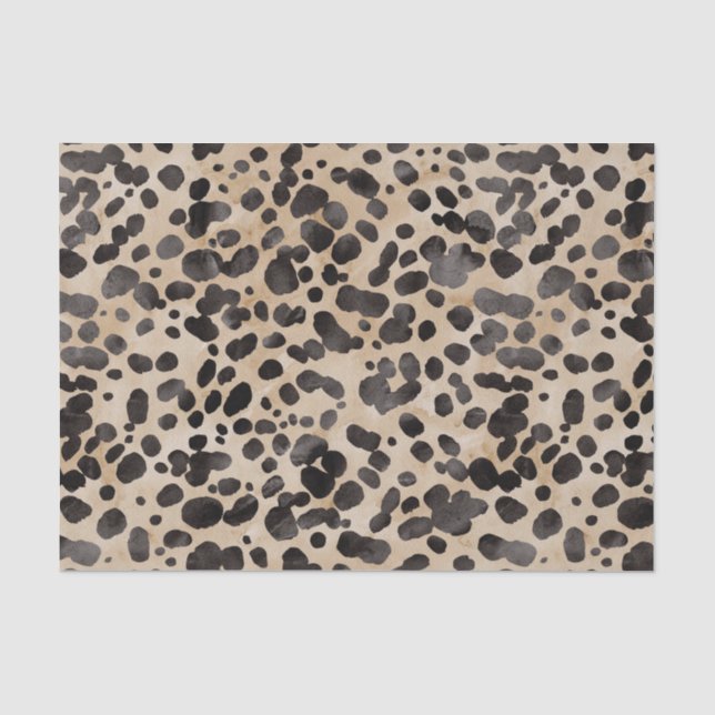 Papier Mousseline Imprimé Léopard Chic (Recto)