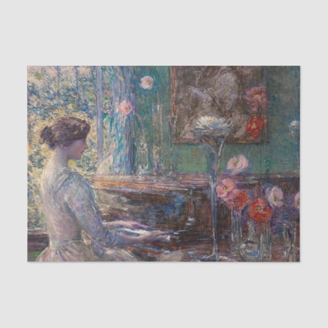 Papier Mousseline Improvisation de Frederick Childe Hassam (Recto)