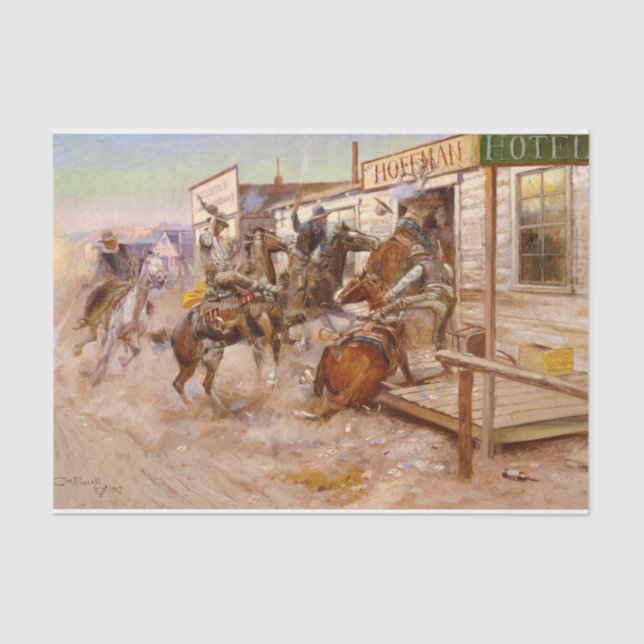 Papier Mousseline In Without Knocking, 1909 par Charles M Russell (Recto)