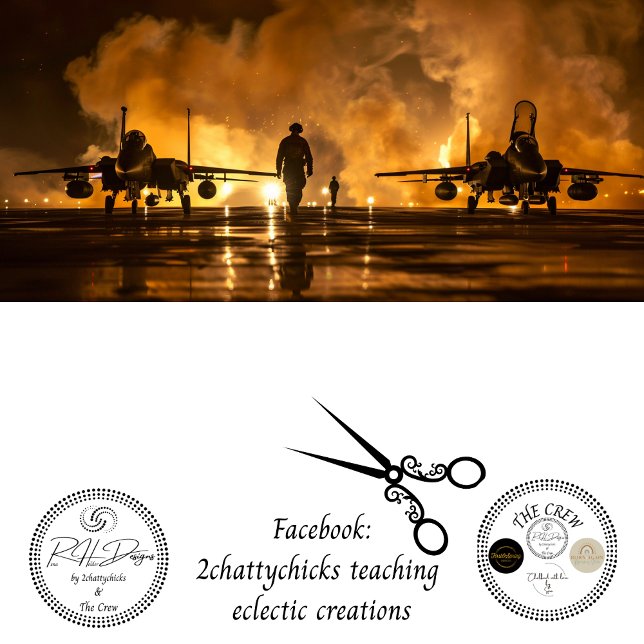 Papier Mousseline Incendie d'un avion à réaction de l'USAF sur la pi (Créateur téléchargé)