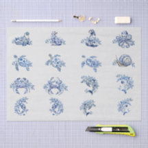 Individuel bleu blanc Delft inspiré de l'ancien