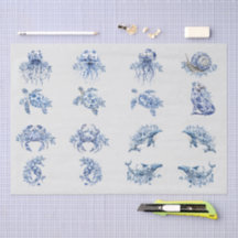 Individuel bleu blanc Delft inspiré de l'ancien