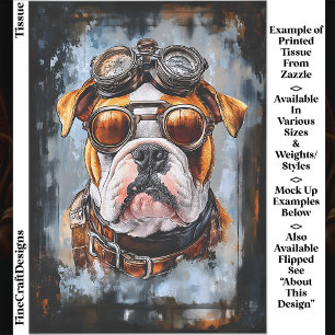 Papier Mousseline Industriel Rétro Steampunk Bulldog EF2L Découpage