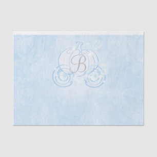 Papier Mousseline Initiale de monogramme de carrosse de citrouille d