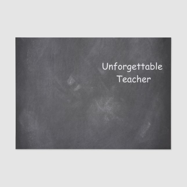 Papier Mousseline Inoubliable enseignant Chalkboard Design Idée cade (Recto)