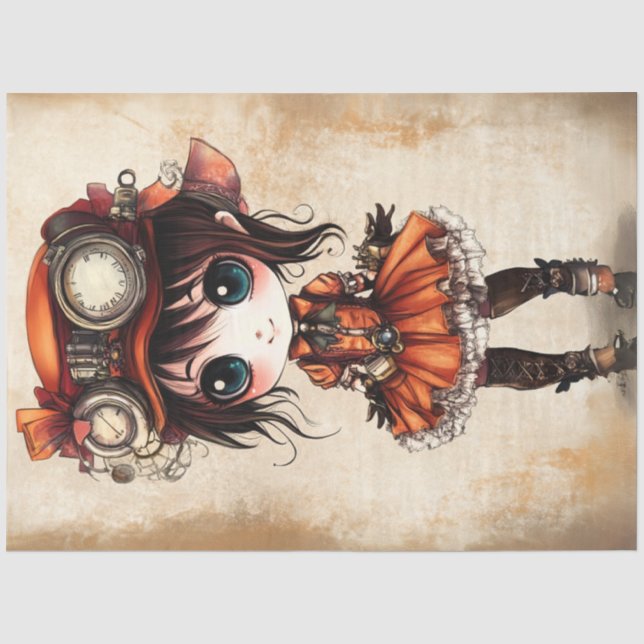 Papier Mousseline Inspecteur de découpage Andrea Steampunk Style (Recto)