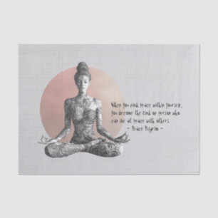 Papier Mousseline Instructeur de méditation Yoga Reiki Master Lotus