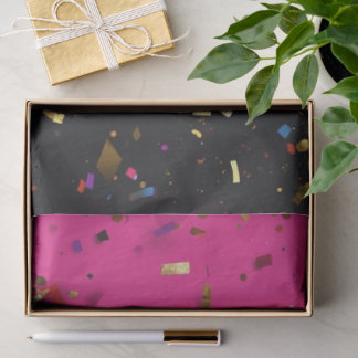 Papier Mousseline Invitation de fête de fiançailles avec confettis d