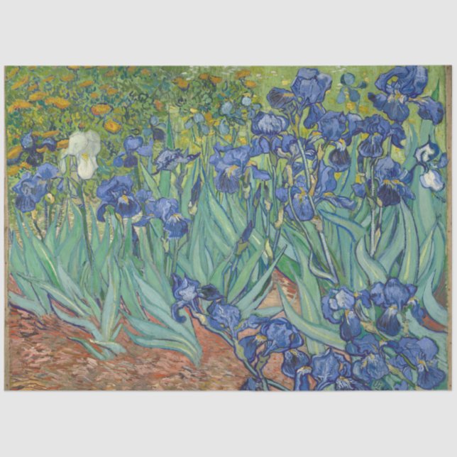 Papier Mousseline Iris de Vincent Van Gogh (Recto)