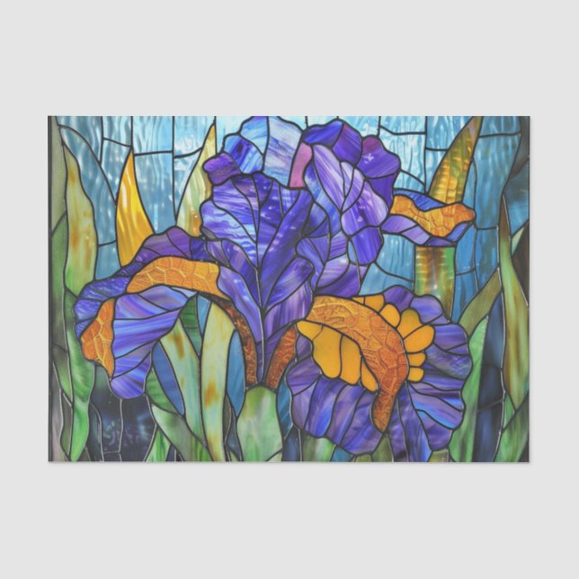 Papier Mousseline Iris en verre tendu Imprimer 2D (Recto)