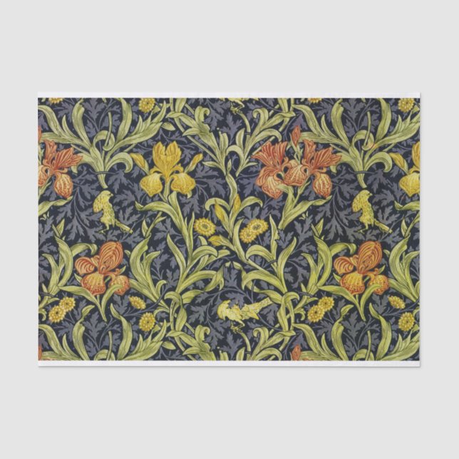 Papier Mousseline Iris William Morris Motif Tissus Papier papier (Recto)