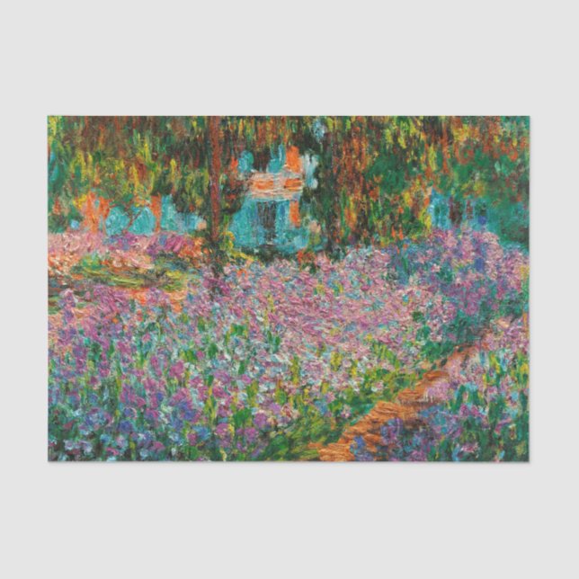 Papier Mousseline Irises Monet Garden Fleurs Giverny (Recto)