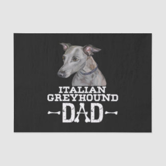 Papier Mousseline italien greyhound papa amoureux des chiens fars ca