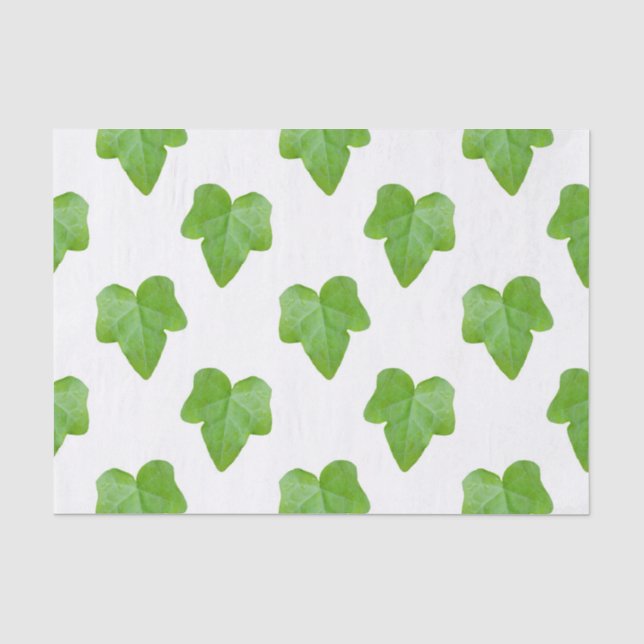 Papier Mousseline Ivy Leaf Motif (Recto)