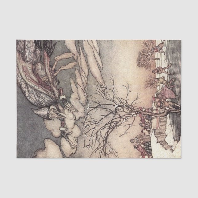 Papier Mousseline "Jack Frost" par Arthur Rackham (Recto)