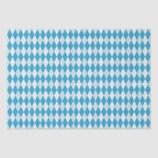 Papier Mousseline Jacquard bleu Peacock Petite forme diamant