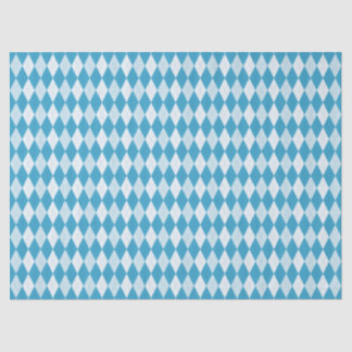 Papier Mousseline Jacquard bleu Peacock Petite forme diamant